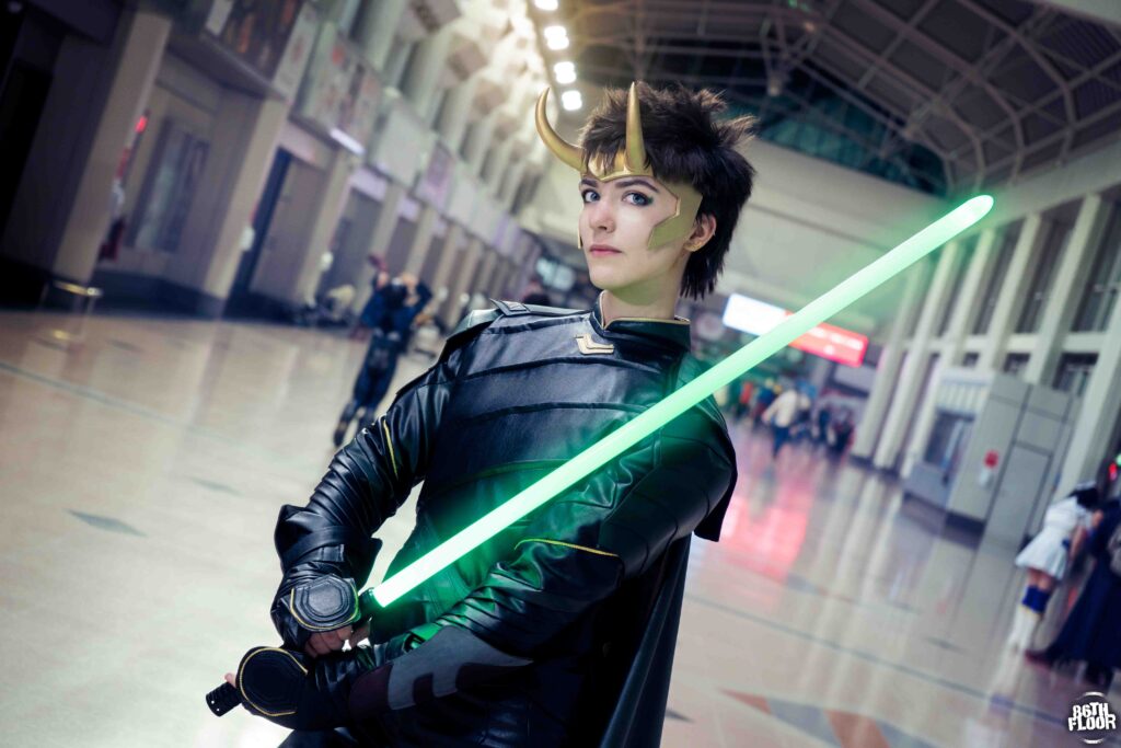 Jedi Loki cosplayer from MCM Birmingham ComicCon November 2021