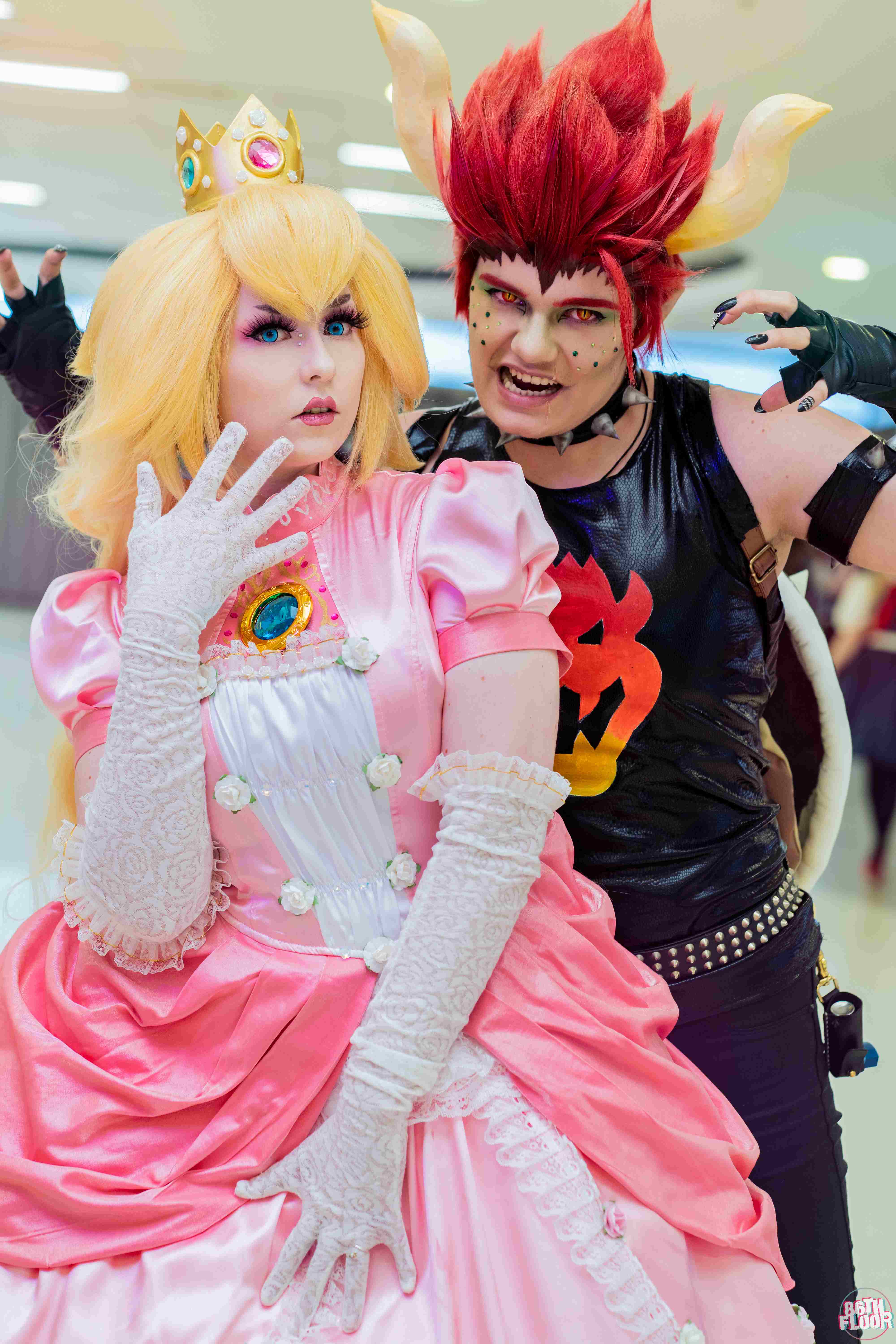 Princess Peach and Bowser cosplay from Megacon 2022