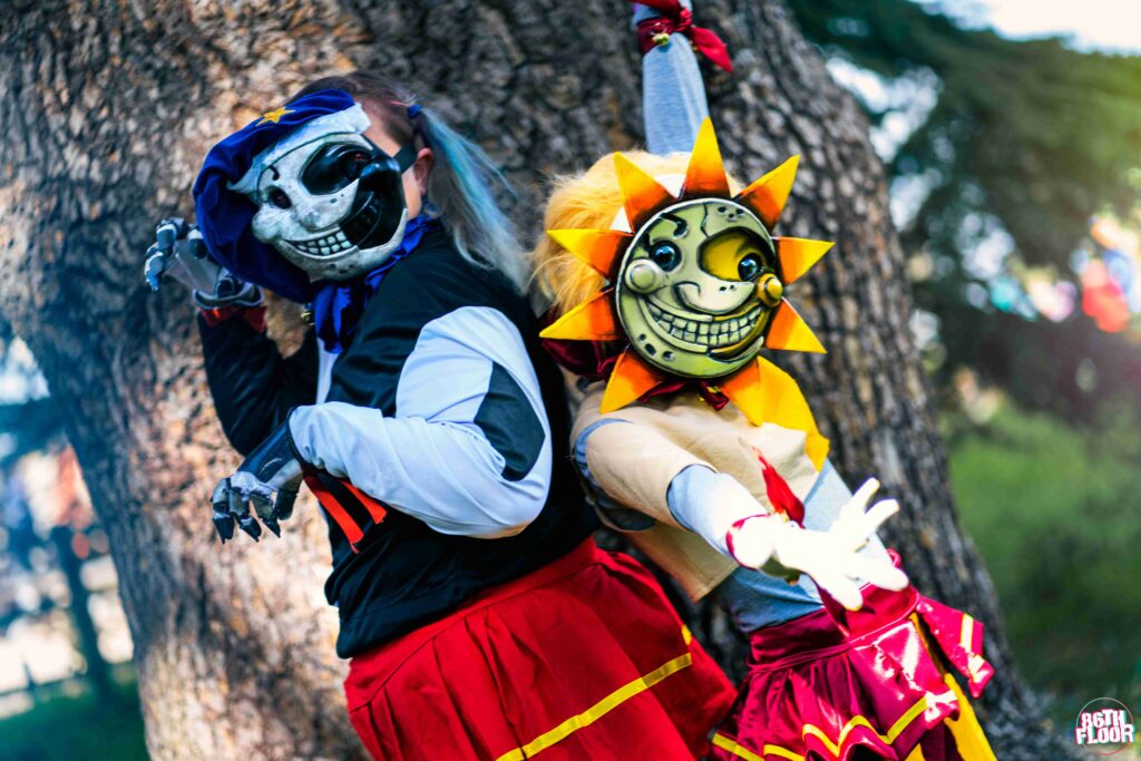 Sun and Moon cosplayers from Five Nights at Freddy's from CosXpo 2022