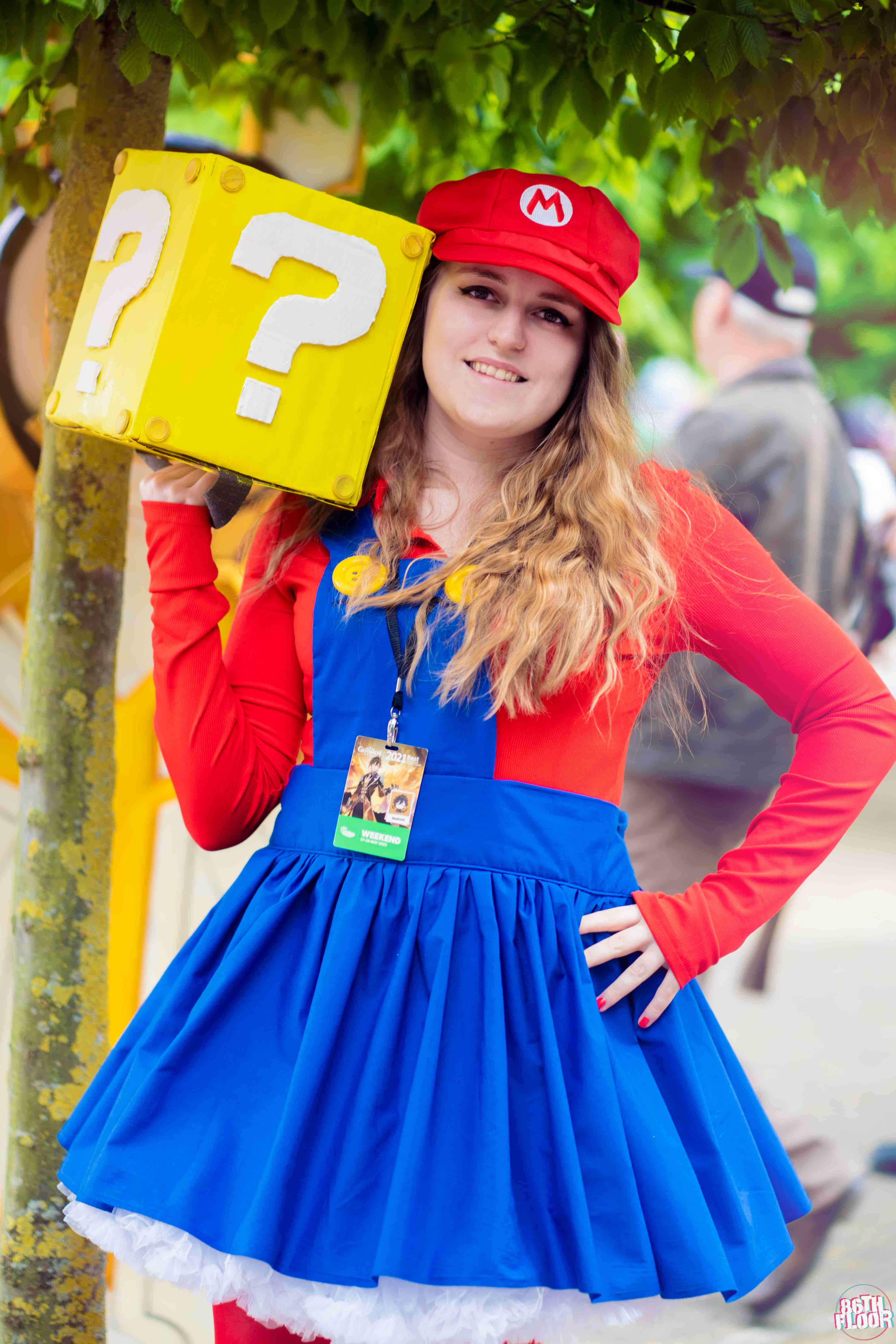 Mario cosplayer from Super Mario from MCM London ComicCon May 2022