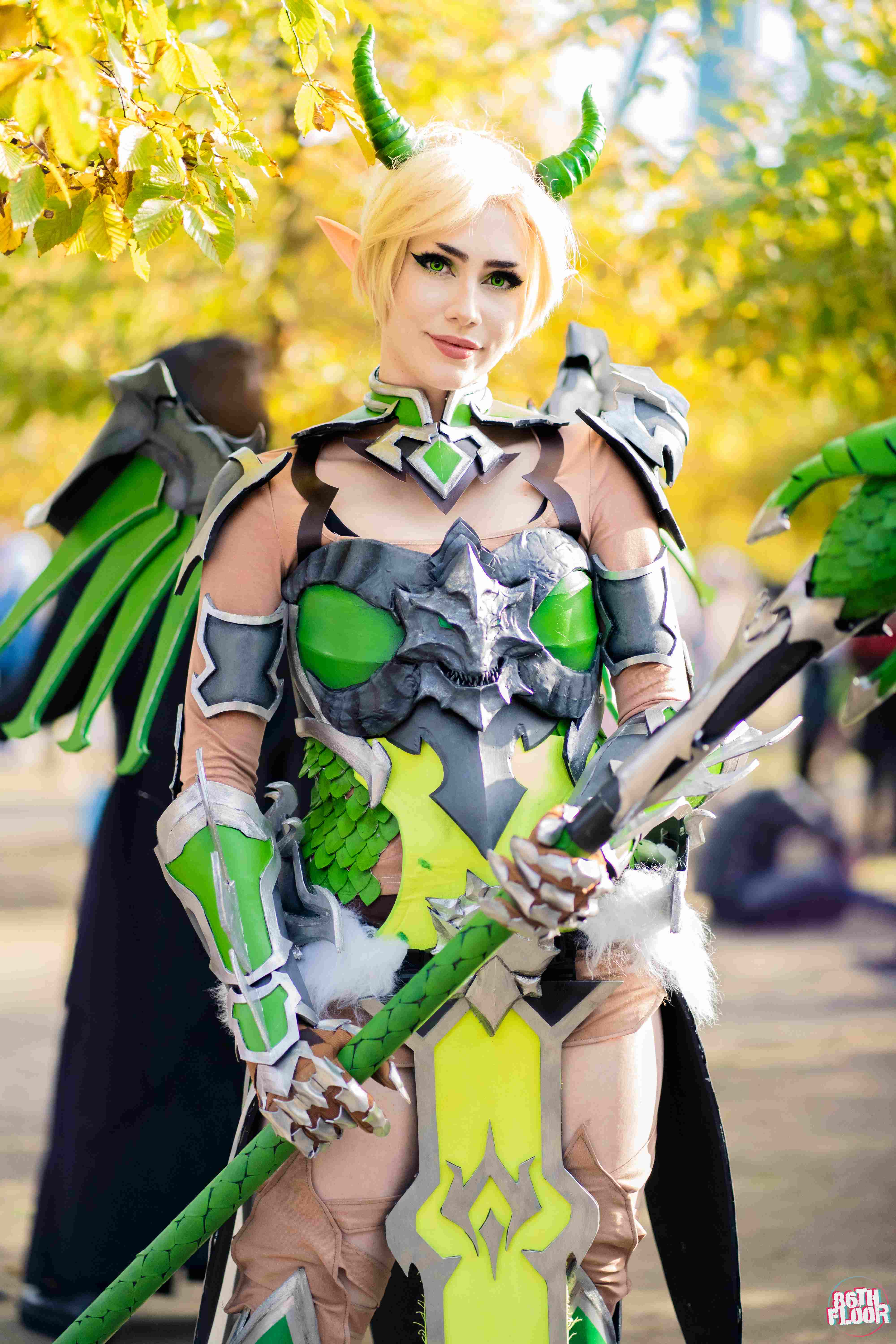 Dragoon Mercy cosplayer from Overwatch at Comic Con 2022