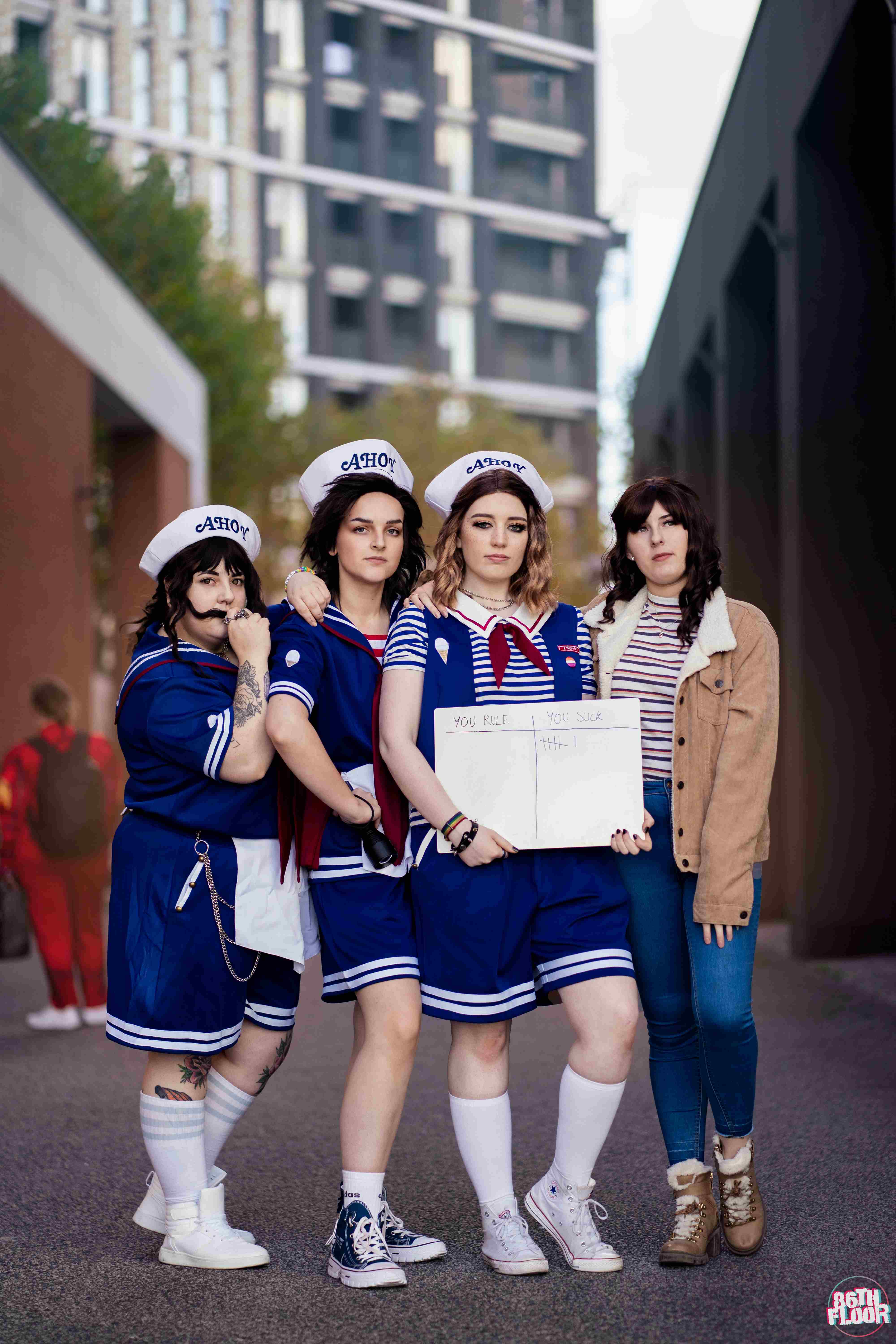 Stranger Things cosplay group from MCM London Comic Con October 2022