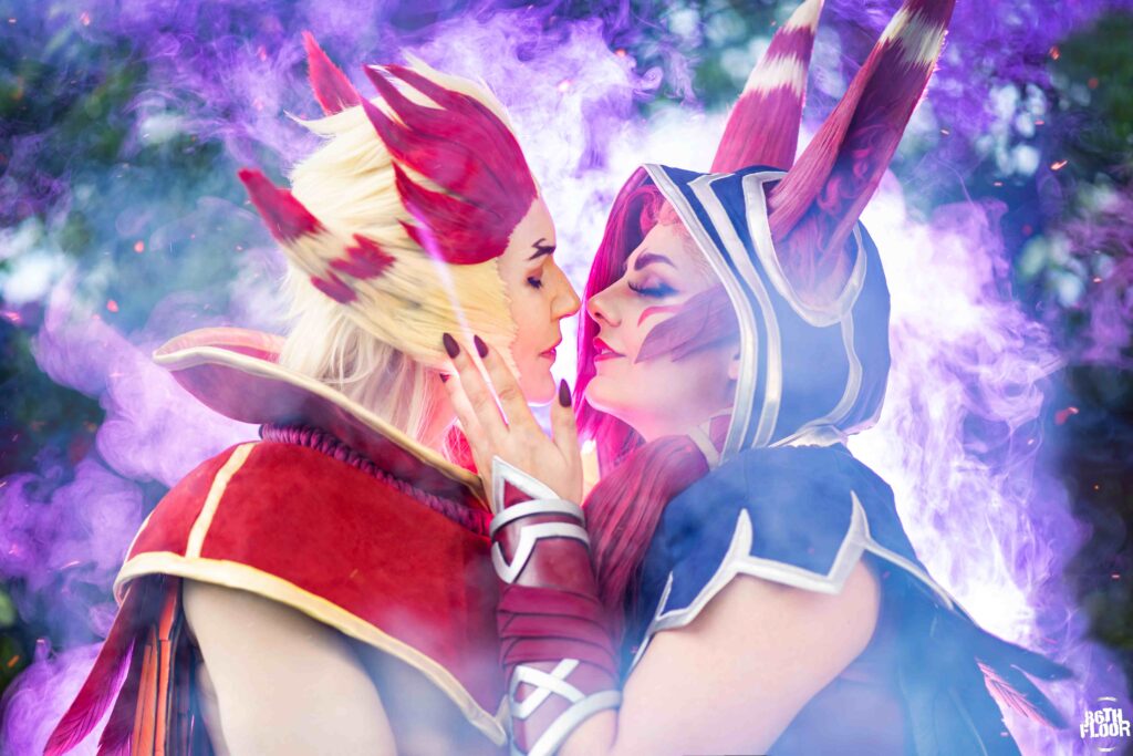 Xayah and Rakan League of Legends Patreon Shoot May 2021 86th Floor Cosplay and Cons