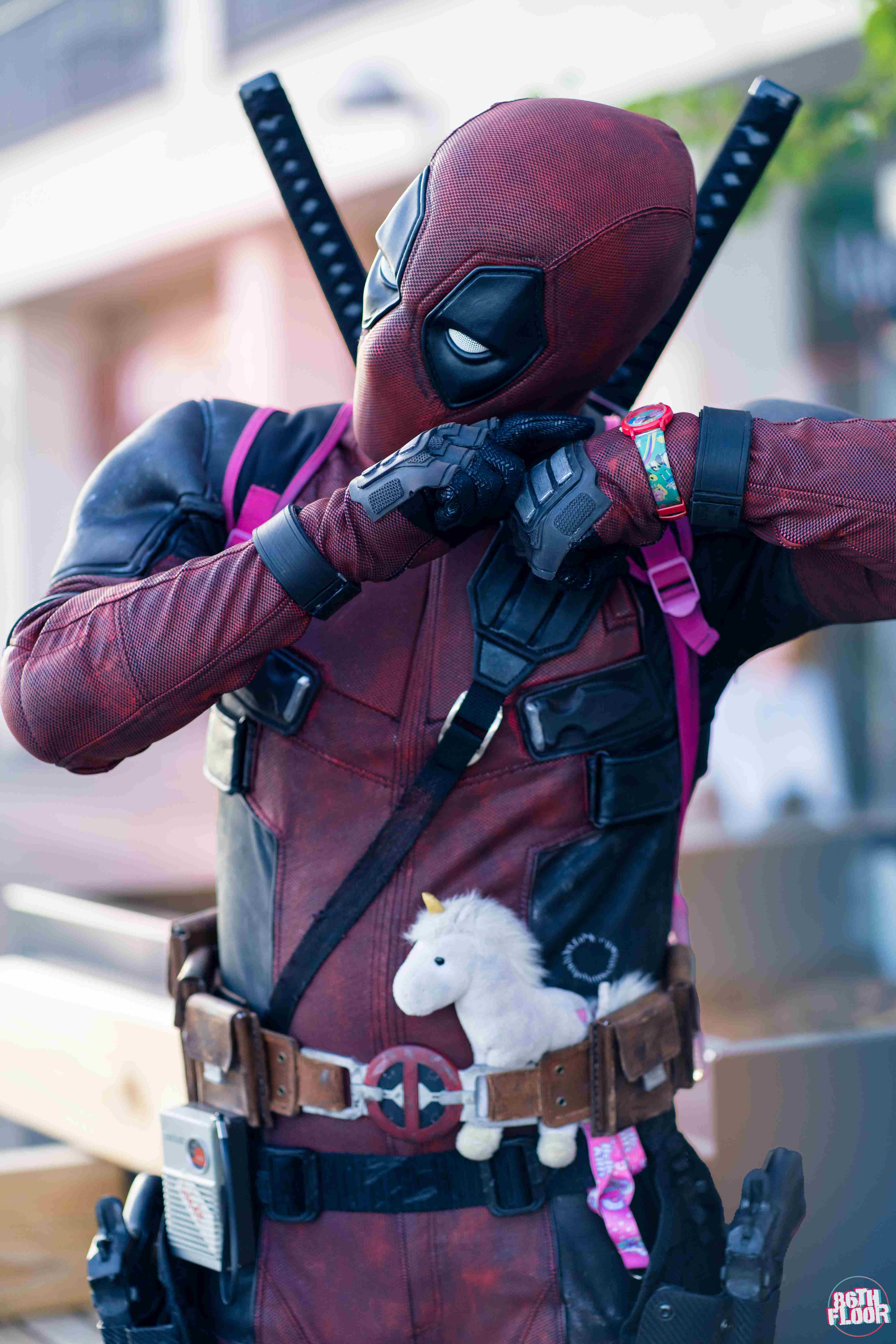 Deadpool Marvel London MCM Comic Con May 2023 86th Floor Cosplay and Cons