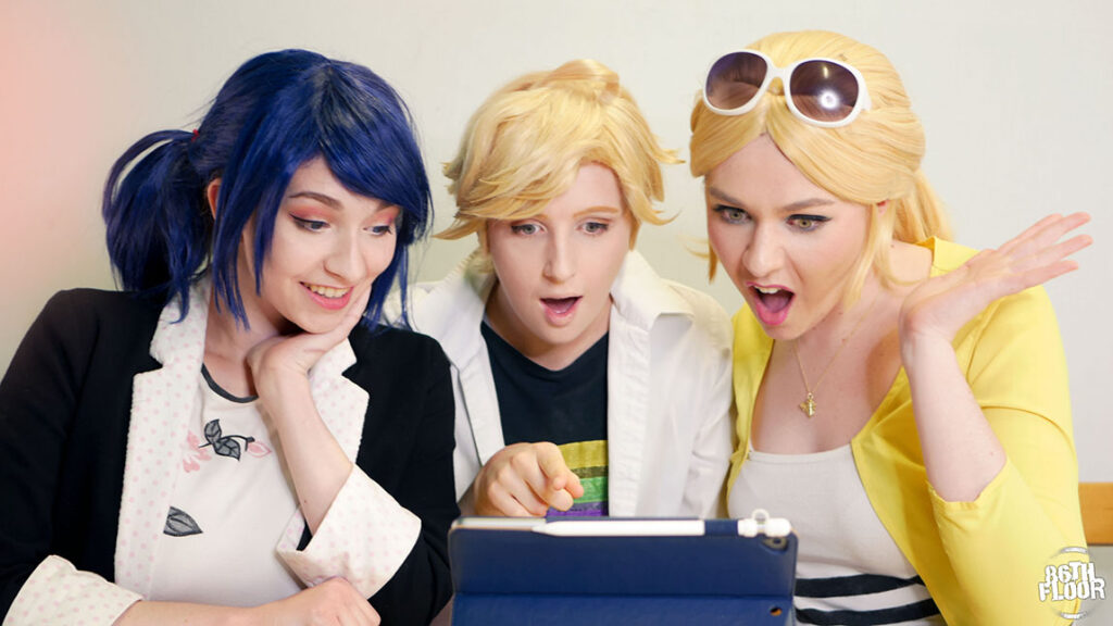 Adrien Agreste Marinette Dupain Cheng and Chloe Bourgeois 3 Miraculous Ladybug Cosplayers React to Miraculous Ladybug Oblivio 86th Floor Revolutions